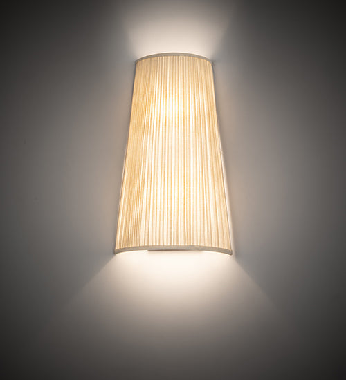 9" Wide Channell Tapered & Pleated Wall Sconce