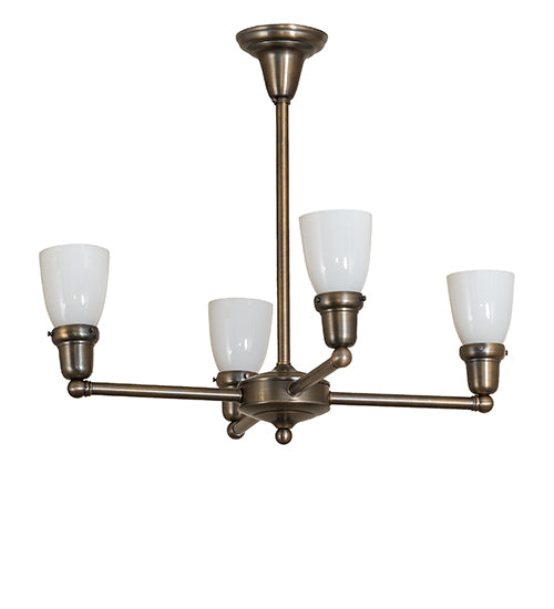 27" Wide Revival Oyster Bay Goblet 4 Light Chandelier