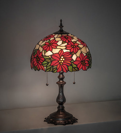 20" High Poinsettia Table Lamp