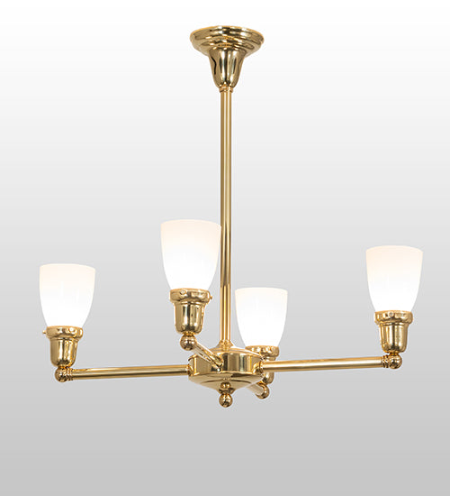 27" Wide Revival Oyster Bay Goblet 4 Light Chandelier