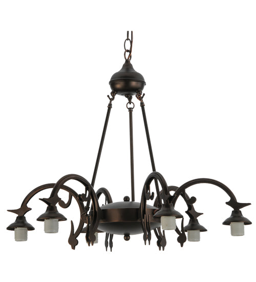 27.5" Wide 6 Lt Chandelier Hardware