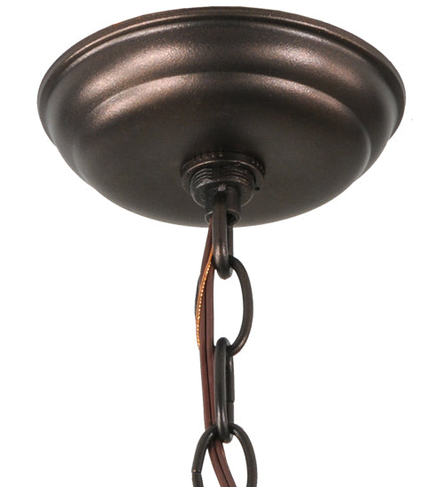 29"W Mahogany Bronze 6 Uplights Chandelier Hardware