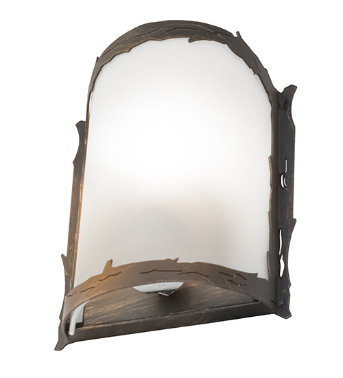 6" Wide Leaf Edge Wall Sconce