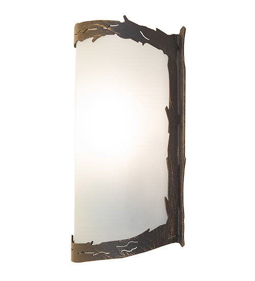 6" Wide Leaf Edge Wall Sconce