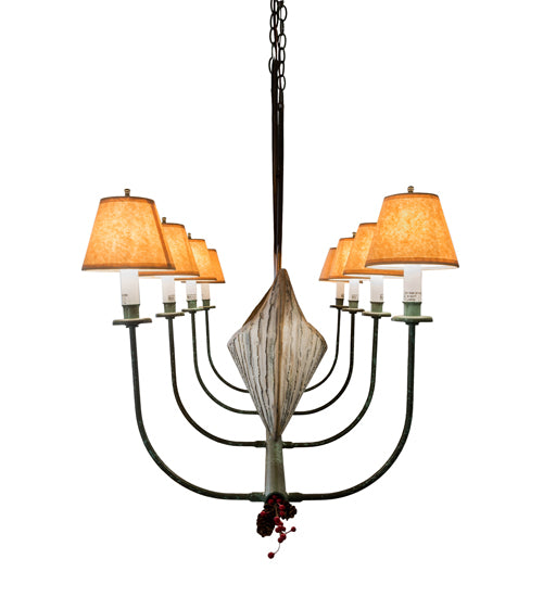 48"L Personalized Canoe 8 Lt Chandelier