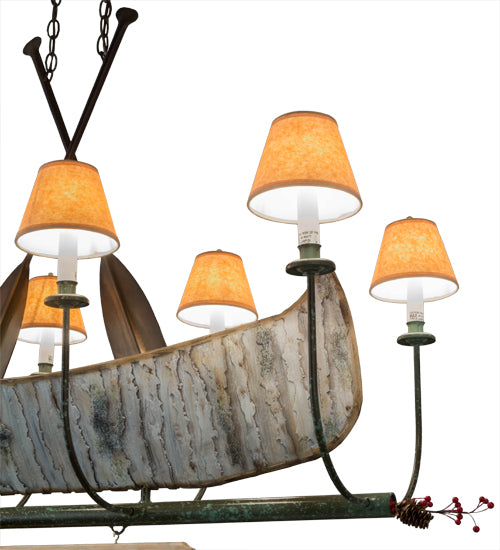 48"L Personalized Canoe 8 Lt Chandelier