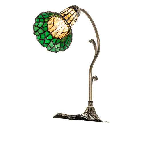 15" High Stained Glass Pond Lily Accent Lamp