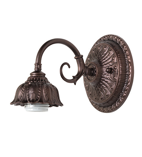 8" Wide Roseborder Wall Sconce