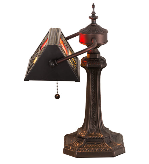 15.5"H Camel Mission Banker'S Lamp