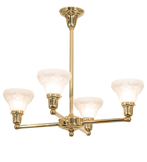 30" Wide Revival Oyster Bay Nautica 4 Light Chandelier