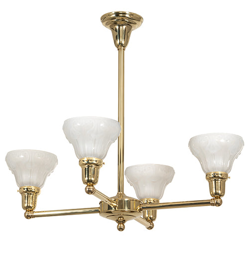 30" Wide Revival Oyster Bay Nautica 4 Light Chandelier