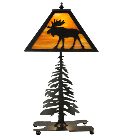 21"H Lone Moose Table Lamp