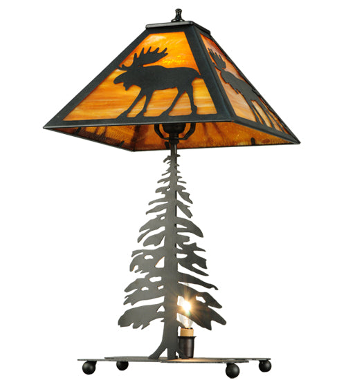 21"H Lone Moose Table Lamp