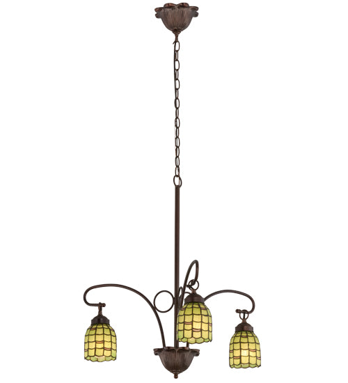 26"W Sea Scallop 3 Lt Chandelier