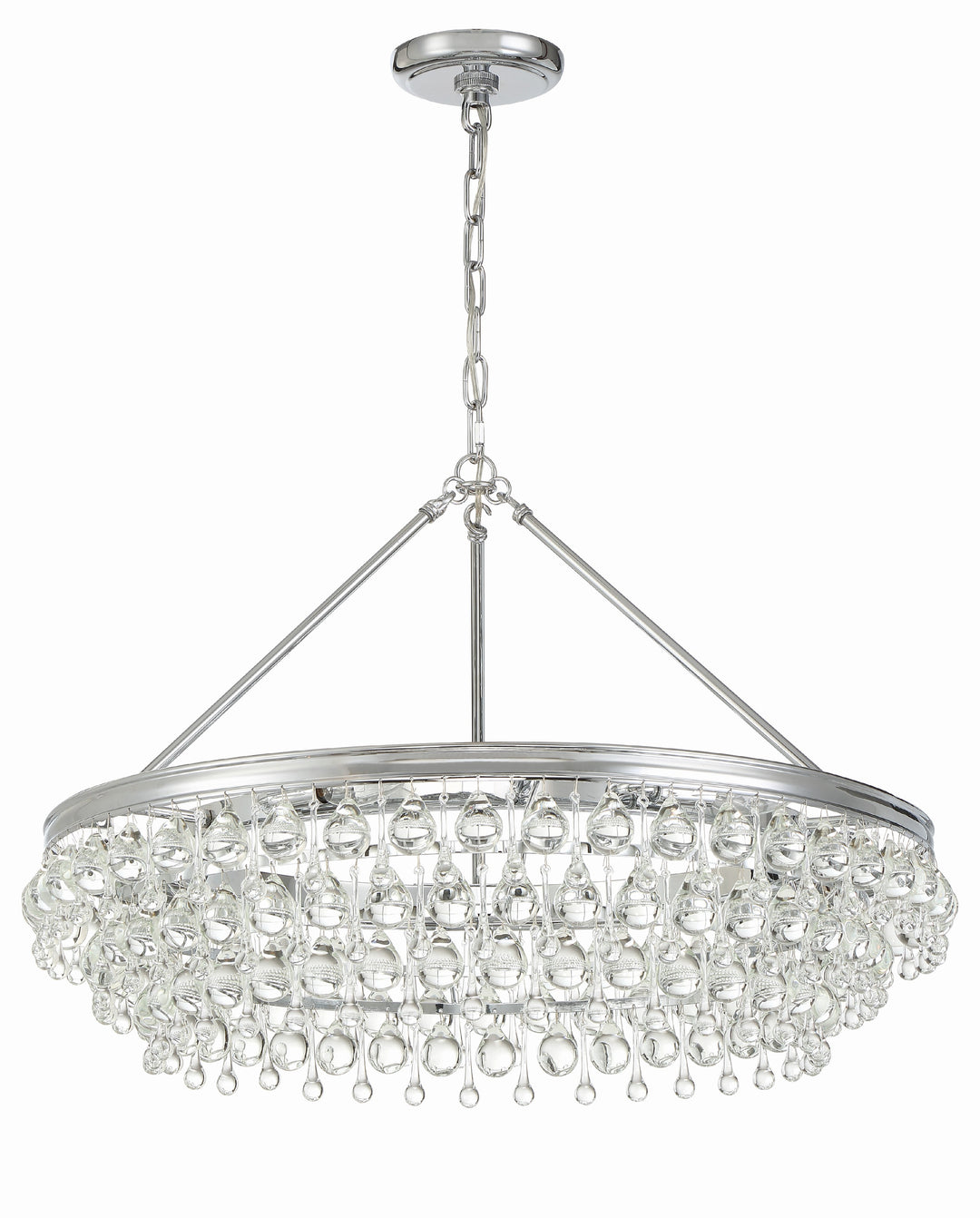 Crystorama Calypso 6 Light Matte Black Chandelier