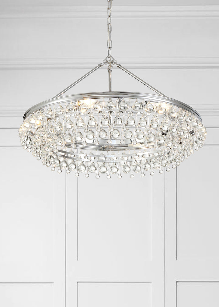 Crystorama Calypso 6 Light Matte Black Chandelier