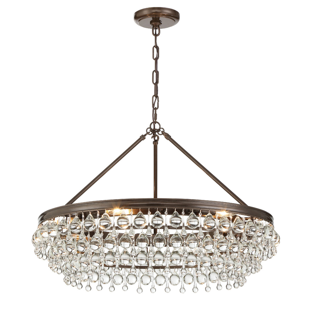 Calypso 6 Light Matte Black Chandelier