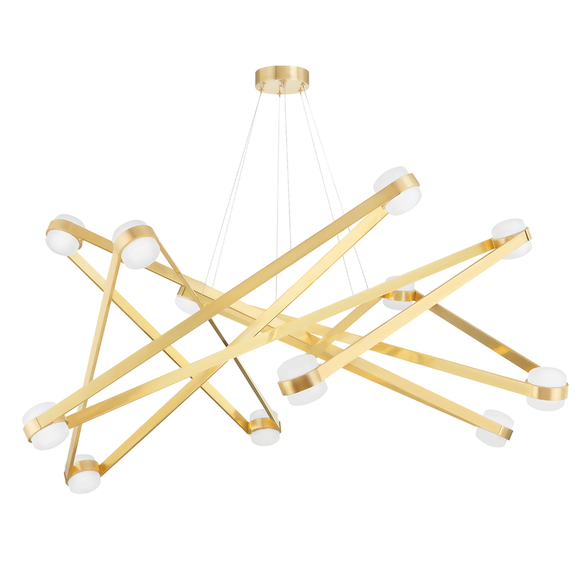 Orbit 12 Ligh Chandelier - Aged Brass