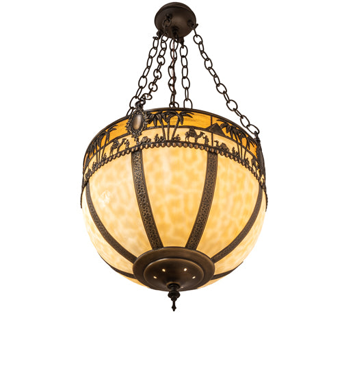 16" Wide Camel Basket Inverted Pendant