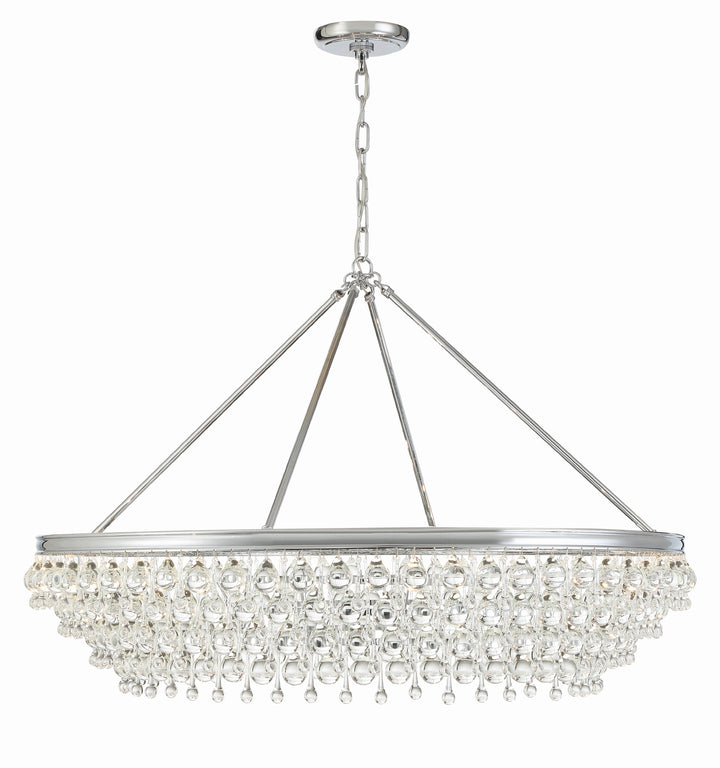 Crystorama Calypso 8 Light Crystal Teardrop Polished Chrome Chandelier