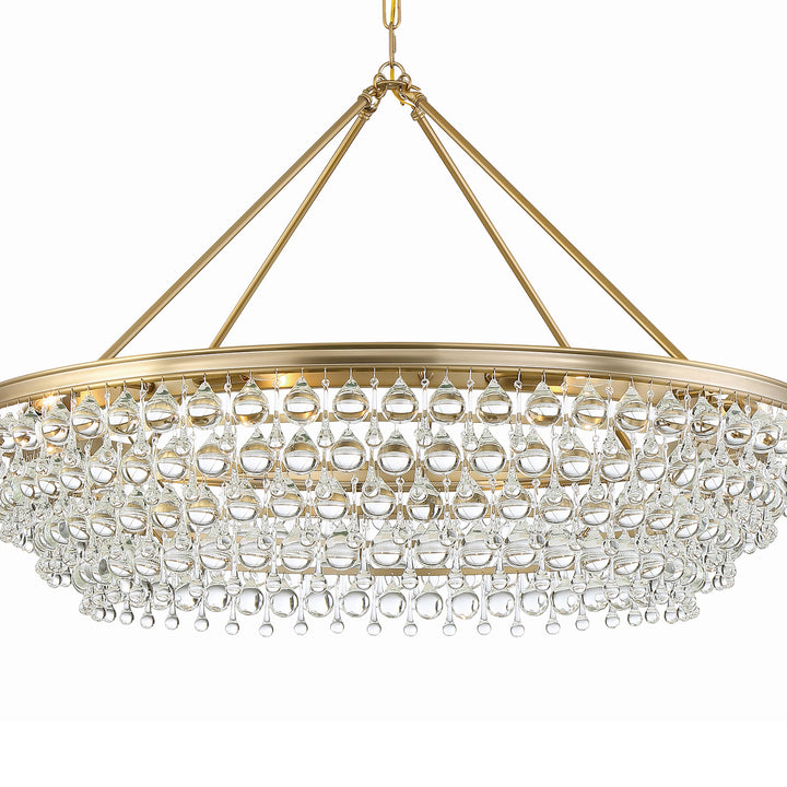 Crystorama Calypso 8 Light Crystal Teardrop Polished Chrome Chandelier