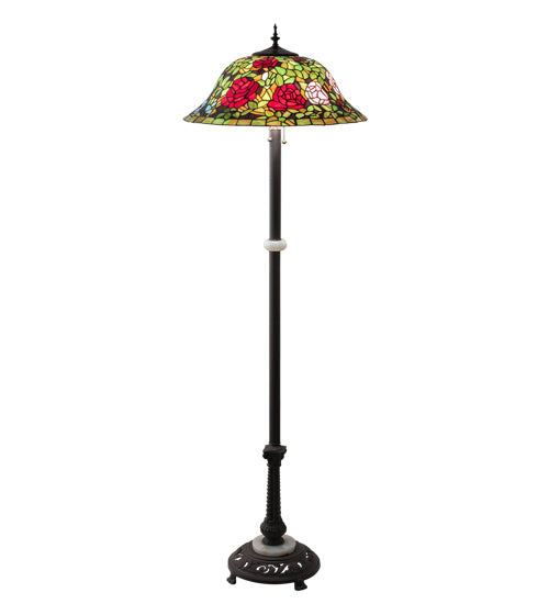 62" High Tiffany Rosebush Floor Lamp