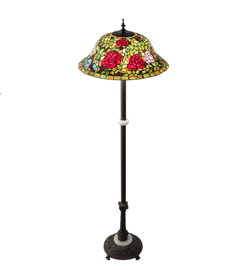 62" High Tiffany Rosebush Floor Lamp