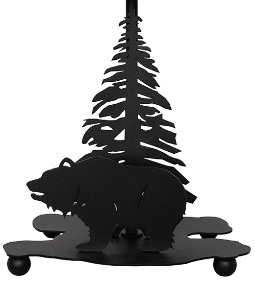 15" High Lone Grizzly Bear Accent Lamp