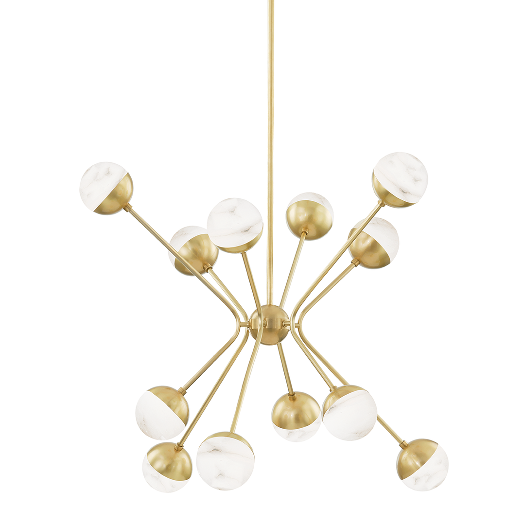 Saratoga 12 Ligh Chandelier - Aged Brass