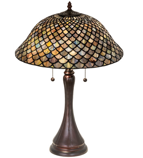 23"H Tiffany Fishscale Table Lamp