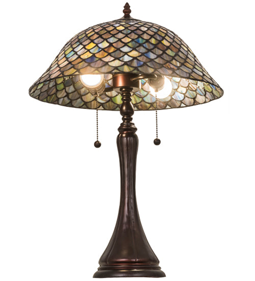 23"H Tiffany Fishscale Table Lamp