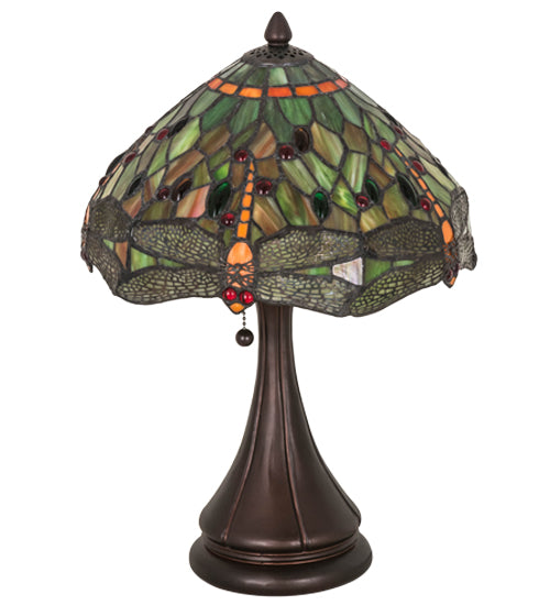 18"H Tiffany Hanginghead Dragonfly Accent Lamp