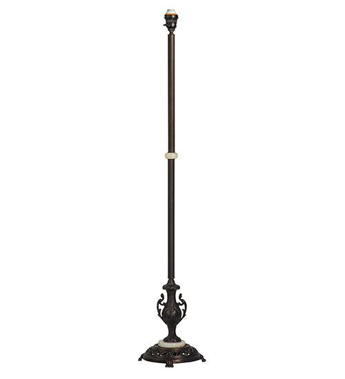 74" High Tiffany Peacock Feather Torchiere