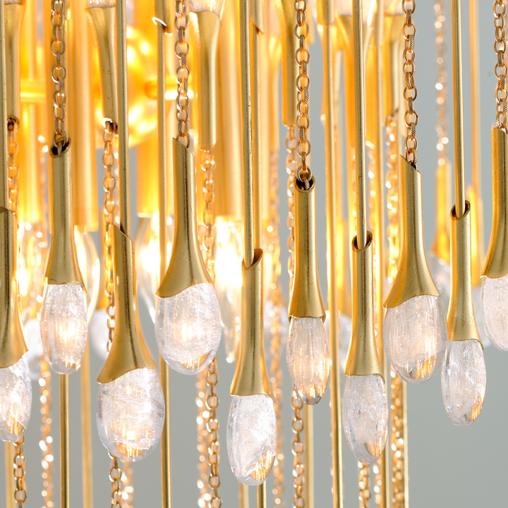 Kiara Chandelier 55" - Gold Leaf