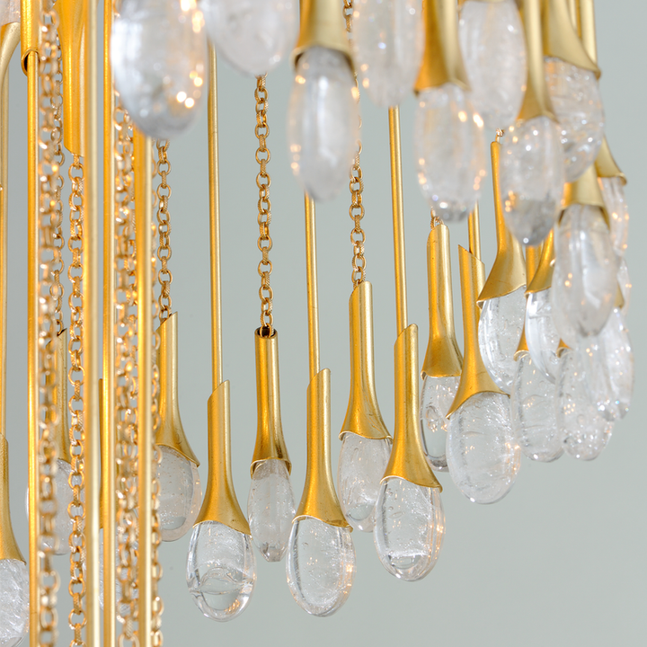 Kiara Chandelier 55" - Gold Leaf