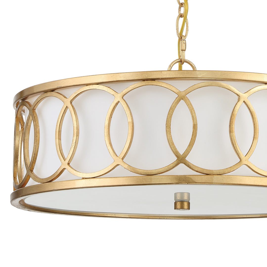 Crystorama Libby Langdon Graham 6 Light Antique Gold Chandelier