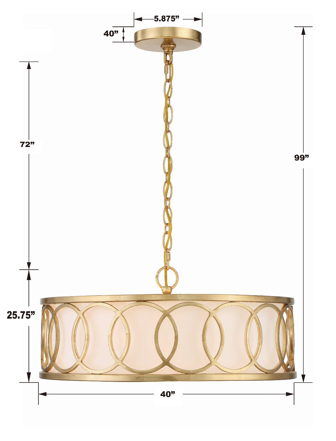 Crystorama Libby Langdon Graham 6 Light Antique Gold Chandelier