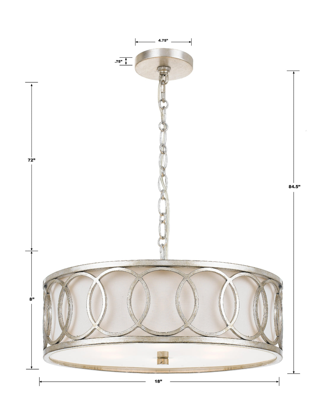 Crystorama Libby Langdon Graham 6 Light Antique Gold Chandelier