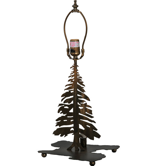 14"H Tall Pines W/Lighted Base Table Base