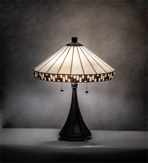 22" High Checkerboard Table Lamp