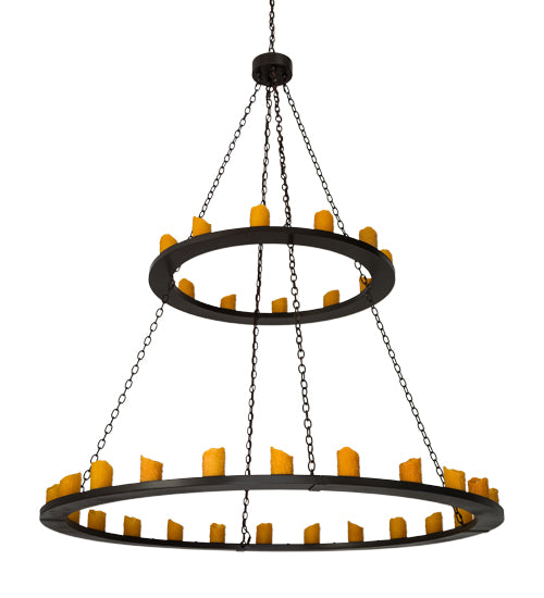 72"W Loxley 36 Lt Two Tier Chandelier