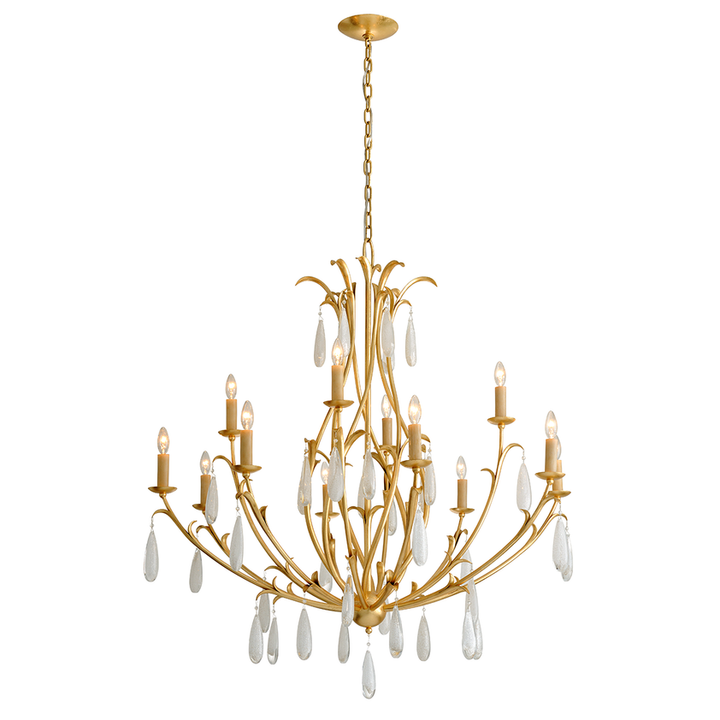 Prosecco Chandelier 51" - Gold Leaf