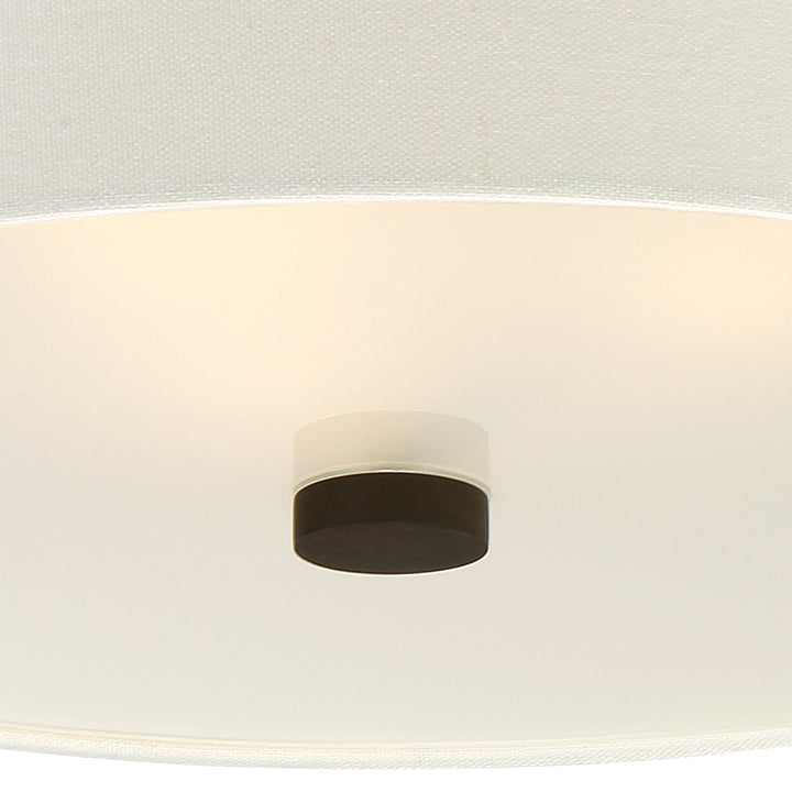 Crystorama Libby Langdon Grayson 3 Light Dark Bronze Flush Mount