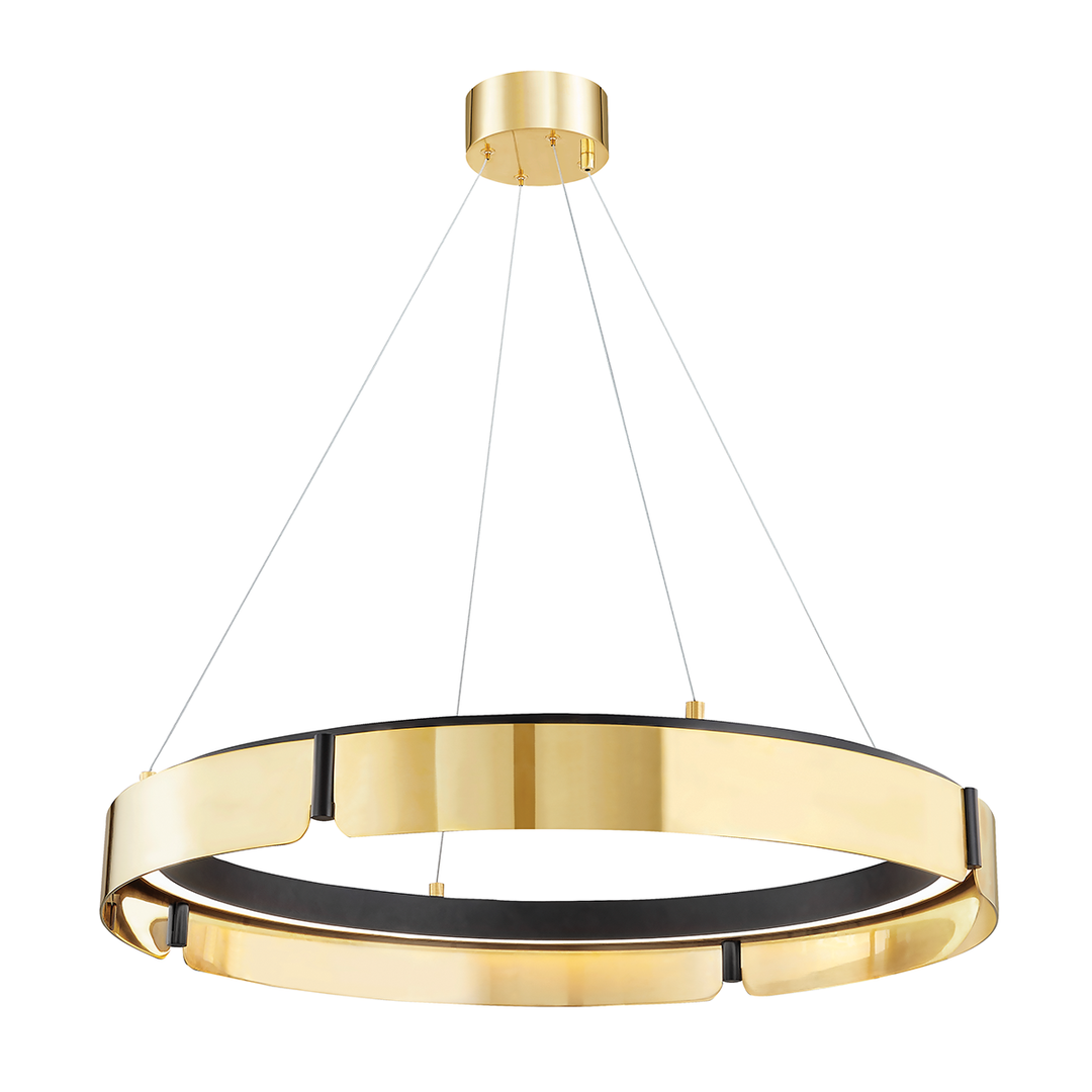 Tribeca Chandelier 32" - Aged Brass/Dusk Black