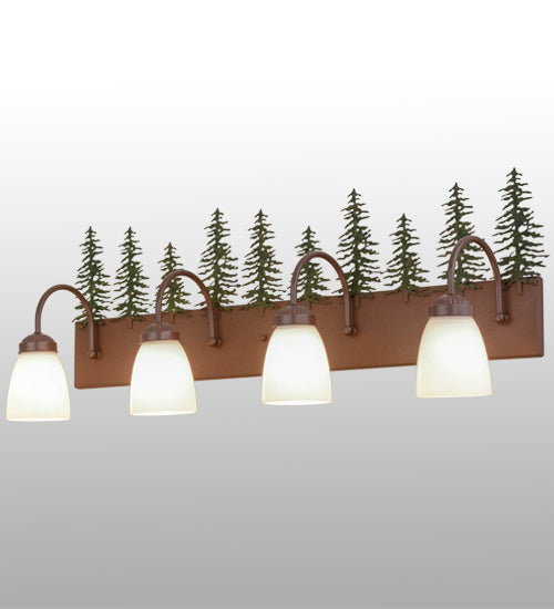 35"W Tall Pines 4 Lt Vanity Light