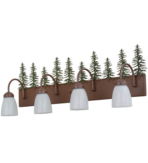 35"W Tall Pines 4 Lt Vanity Light