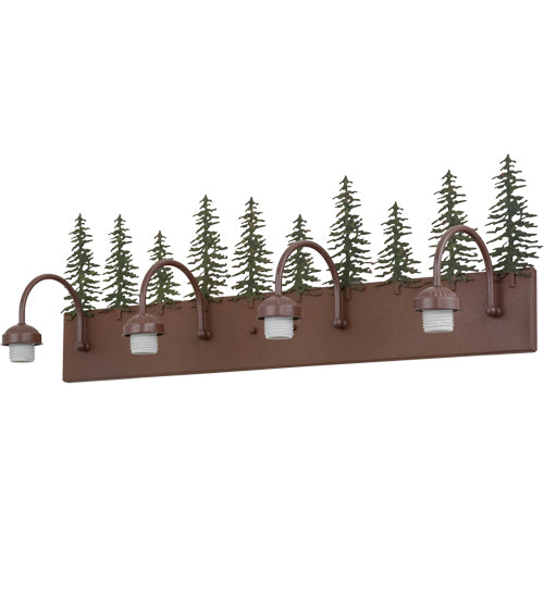 35"W Tall Pines 4 Lt Vanity Light