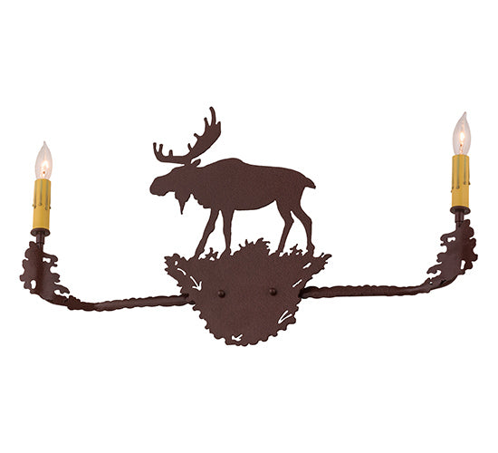 25"W Moose 2 Lt Wall Sconce