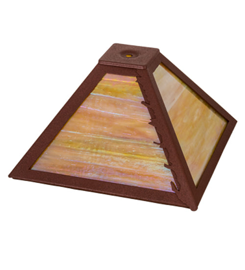 12" Square Leaf Edge Shade