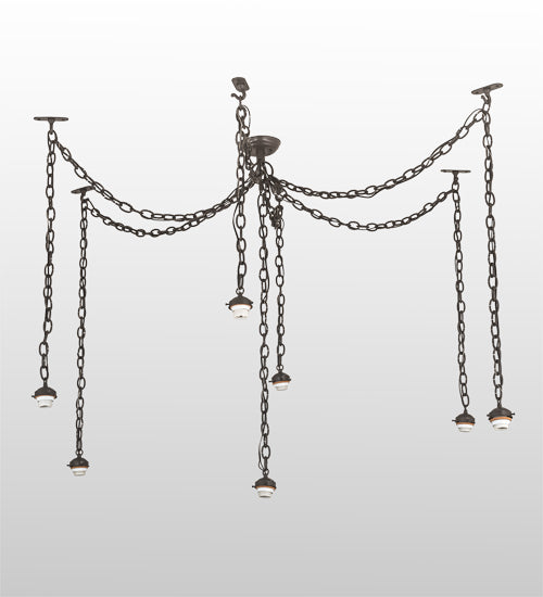 12-126" Wide Castilian 7 Light Adjustable Pendant